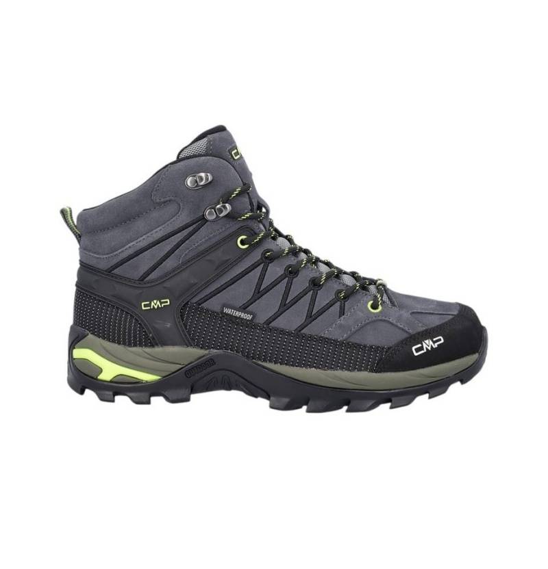 CMP Rigel Mid Trekking WP (Trekking, wasserdicht) grau/fluogelb Herren Wanderschuh von CMP
