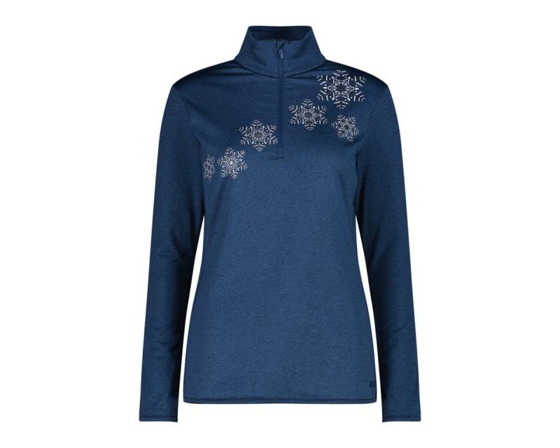 CMP Rollkragenpullover Damen Funktions Rolli mit RV blue melange CMP Rollkragenpullover Damen Funktions Rolli mit RV blue melange von CMP