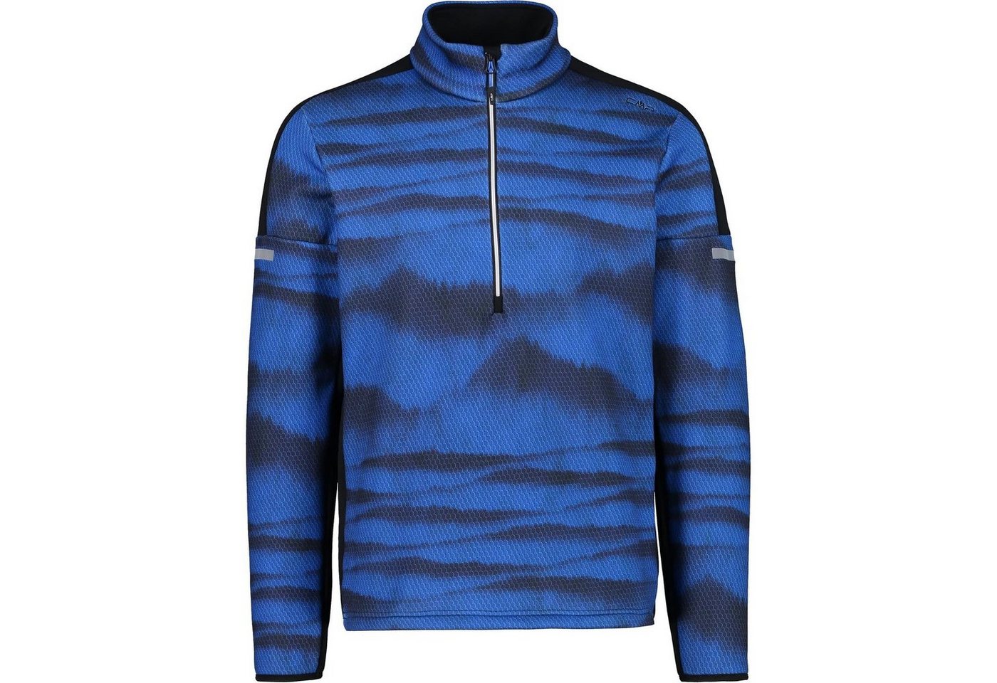 CMP Rollkragenshirt MAN SWEAT PRINT ROYAL-NERO von CMP