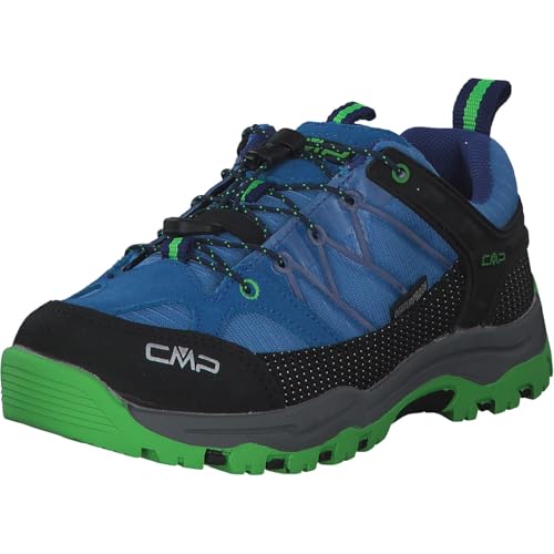 CMP Kids Rigel Low Trekking Shoes Wp Unisex Kinder Trekking-Schuhe, Blau Grau Grün Danube Bluish, 37 EU von CMP