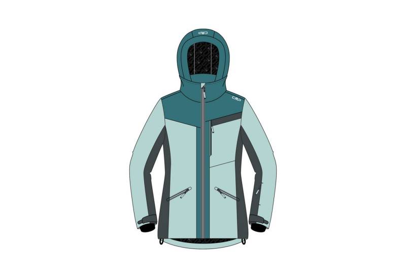 CMP Skijacke CMP Mädchen Skijacke Kid G Long Jacket Fix Hood 34W4855 von CMP