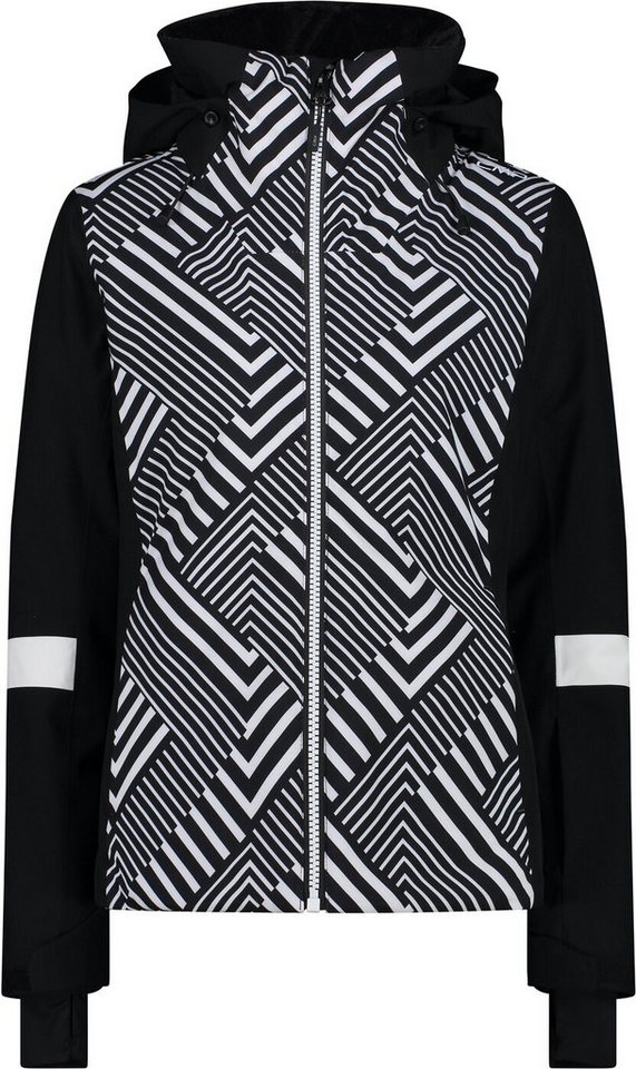 CMP Skijacke WOMAN JACKET FIX HOOD NERO-BIANCO von CMP