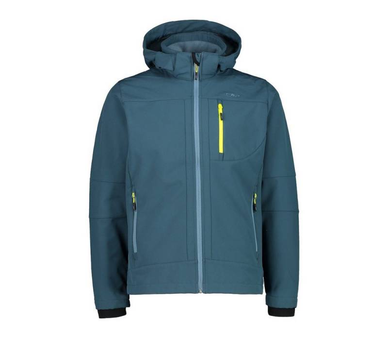 CMP Softshelljacke (winddicht, wasserabweisend) mit Kapuze petrolblau Herren von CMP