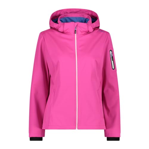 CMP Softshelljacke für Damen mit abnehmbarer Kapuze, Softshelljacke für Damen, fuchsia, XS von CMP