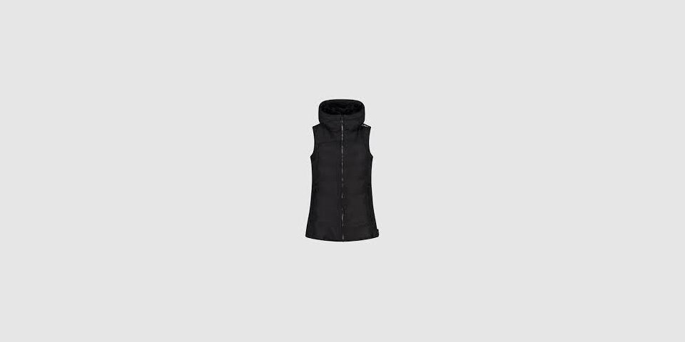 CMP Steppweste WOMAN VEST FIX HOOD NERO von CMP