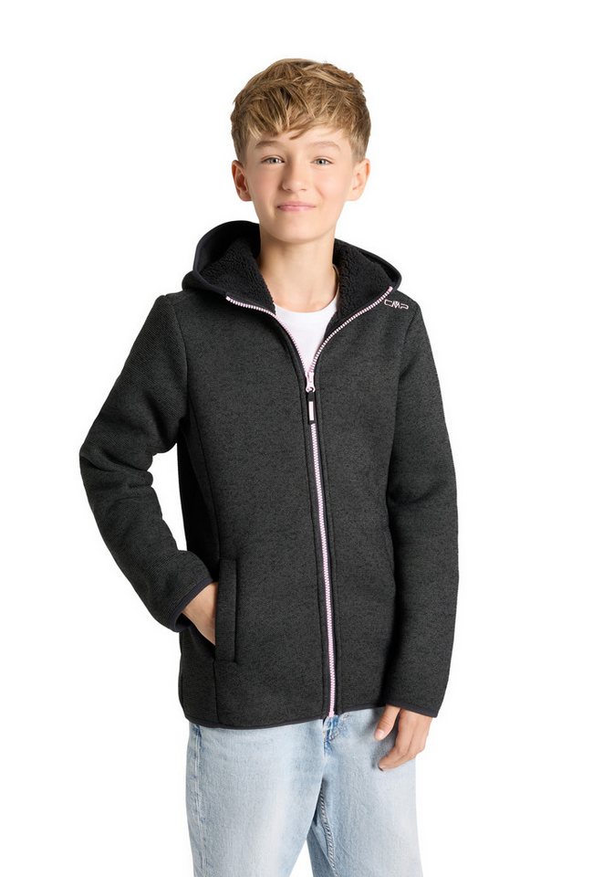 CMP Strickfleecejacke (1-St) mit fester Kapuze, aus Polyester, sportlicher Stil von CMP