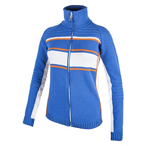 CMP Strickjacke Kragenjacke blau Stretch WoolTech Merino wärmend Gr. 38 7H56628 (38) von CMP