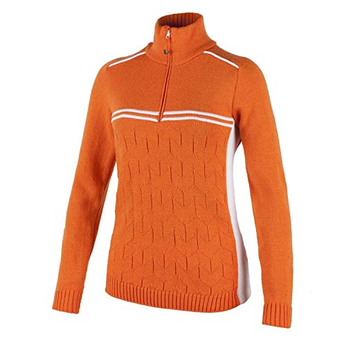 CMP Strickpullover Freizeitpullover Wollpulli orange Kragen Stretch Gr. 38 7H56626 (38) von CMP