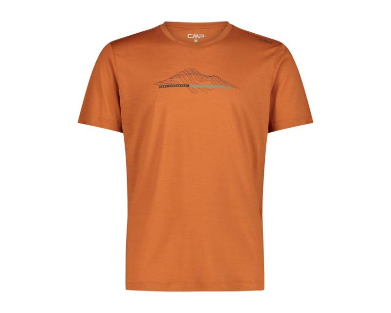 CMP T-Shirt Herren T-Shirt 50% Merino dk. orange von CMP