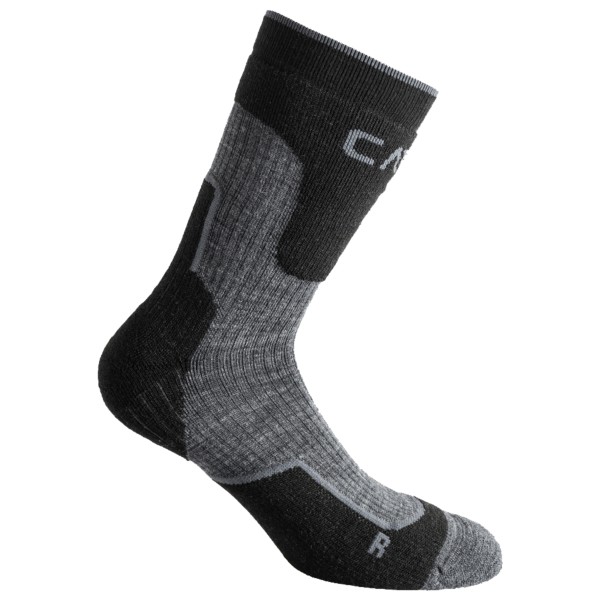 CMP - Trekking Sock Wool Mid - Wandersocken Gr 39-42 schwarz/grau von CMP
