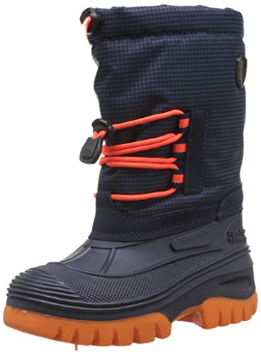 CMP Mixte enfant Kids Ahto Wp Snow Boots Bottes de Neige, B Blue Orange Fluo 18nd, 36 EU von CMP