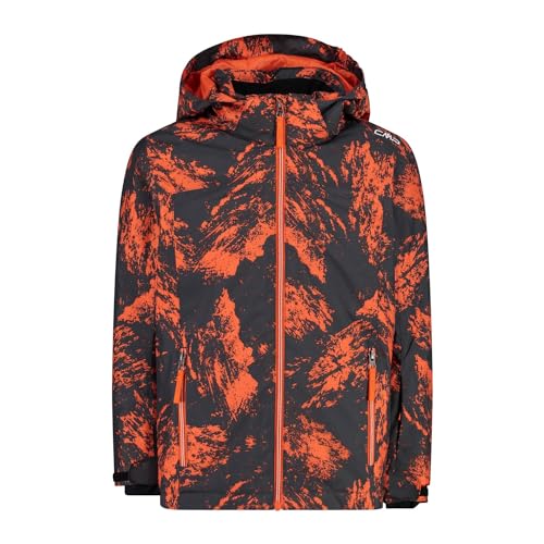 CMP - Kapuze mit Druckknöpfen für Kinderjacke, Anthrazit-Orange, 128 von CMP