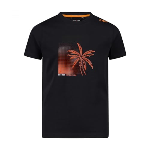 CMP Unisex Kinder Jersey T-Shirt, Anthrazit-Flame, 98 von CMP