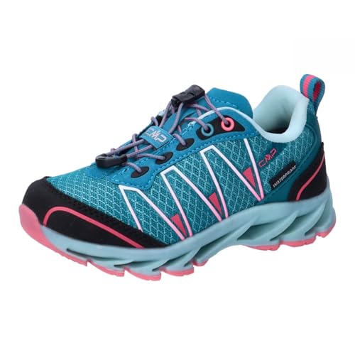 CMP Unisex Kinder Kids Altak Trail Shoes Wp 2.0 Wanderschuh, Blaugrün, glänzend von CMP