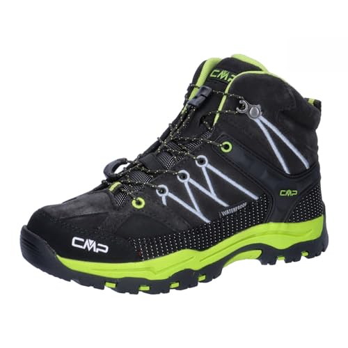 CMP Unisex Kinder Kids Rigel Mid Trekking Shoes Wp CMP - Kinder Rigel Mid Trekkingschuhe Wp, Lead-Limegreen, 30, Limegreen Lead, 30 EU von CMP