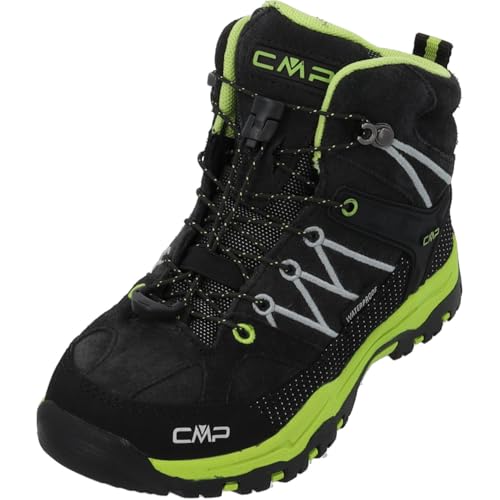 CMP Unisex Kinder Kids Rigel Mid Trekking Shoes Wp CMP - Kinder Rigel Mid Trekkingschuhe Wp, Lead-Limegreen, 30, Limegreen Lead, 30 EU von CMP