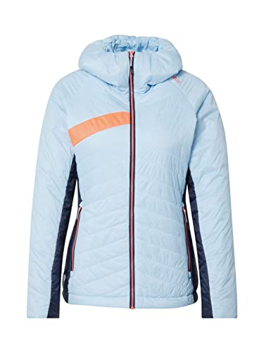 CMP W Jacket Fix Hood Xiv Blau - PrimaLoft Leichte warme Damen Isolationsjacke, Größe 44 - Farbe Cristall Blue von CMP