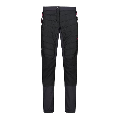 CMP W Pant Iv Schwarz - PrimaLoft Warme wasserabweisende Damen Trekking Hose, Größe 44 - Farbe Antracite - Fucsia von CMP