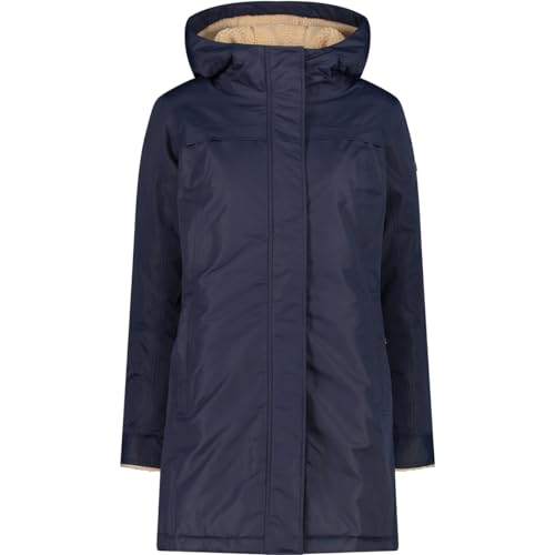 CMP Damen Hoodie Parka, Black Blue, 46 von CMP