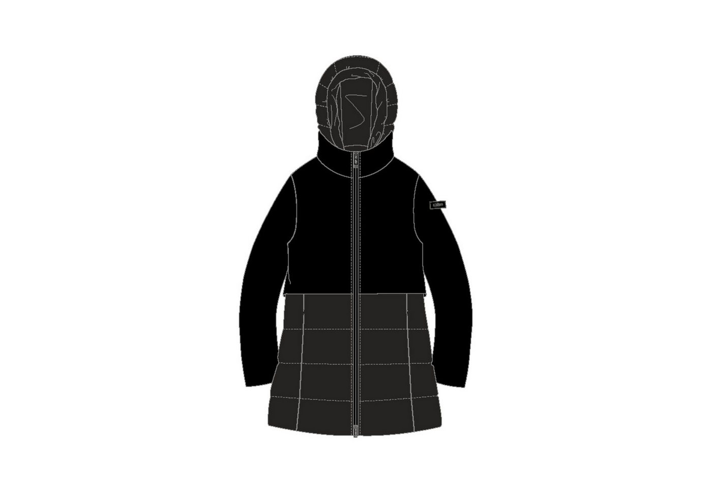 CMP Winterjacke CMP Damen Winterjacke WOMAN LONG JACKET ZIP HOOD 33K3616 von CMP