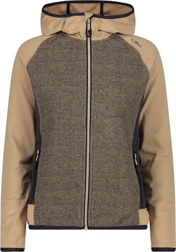 CMP Woman Jacket FIX Hood SESAMO-Antracite - 40 von CMP