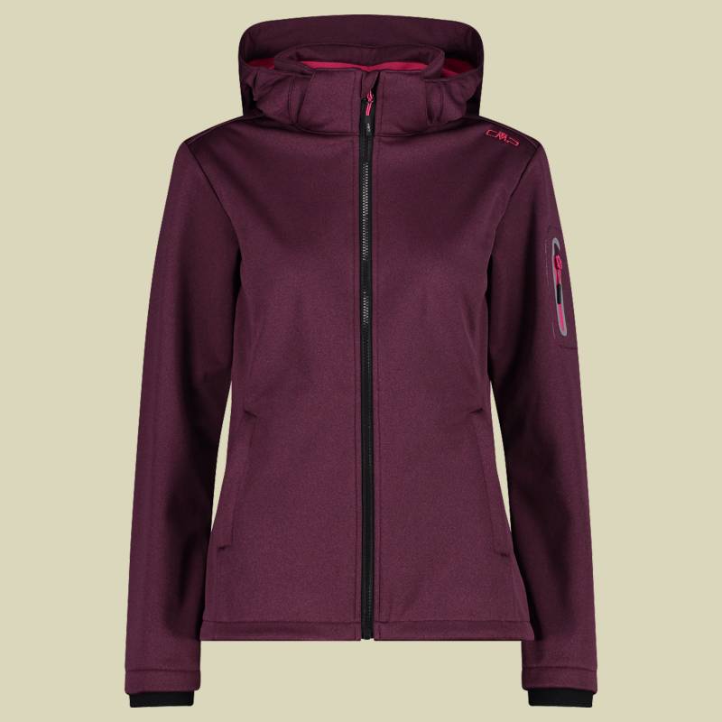 Woman Jacket Zip Hood Melange Softshell 39A5006M Größe 38 Farbe 11CM amaranto mel-fuchsia von CMP