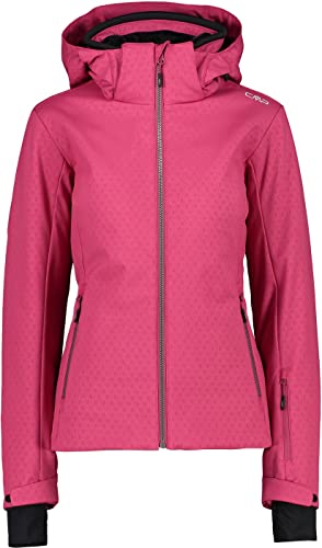 CMP Woman Jacket Zip Hood Softshell-Skijacke Damen Sangria - 38 von CMP