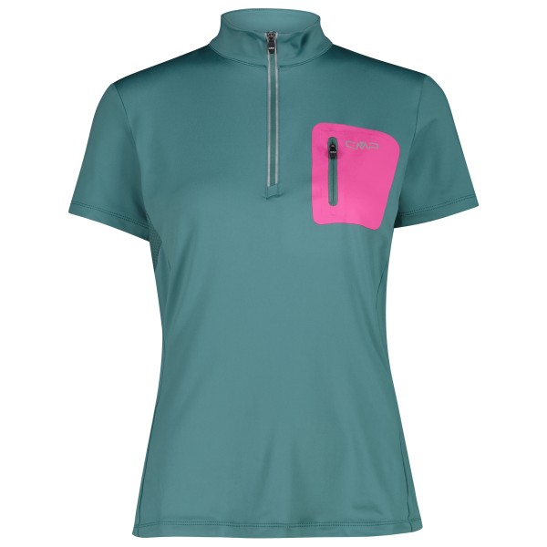 CMP - Women's Breast Pocket T-Shirt Free Bike - Radtrikot Gr 48 türkis von CMP