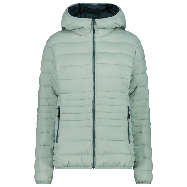 CMP - Women's Down Jacket Fix Hood 35K4076 - Kunstfaserjacke Gr 50 grau/türkis von CMP