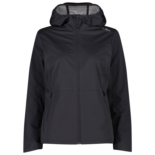 CMP - Women's Extralight Softshell Jacket w/ Fix Hood - Softshelljacke Gr 38 schwarz/grau von CMP