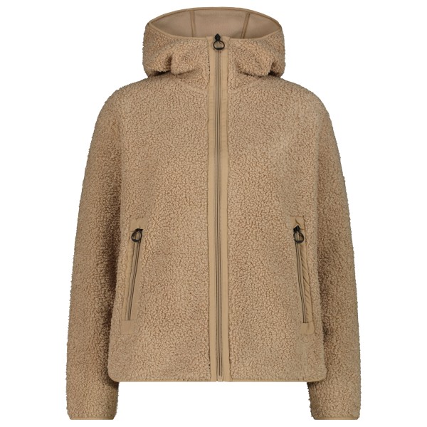 CMP - Women's  Jacket Fix Hood Bonded Teddy - Fleecejacke Gr 36 beige von CMP