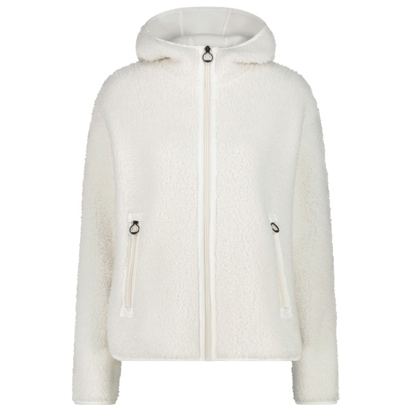 CMP - Women's  Jacket Fix Hood Bonded Teddy - Fleecejacke Gr 48 weiß von CMP