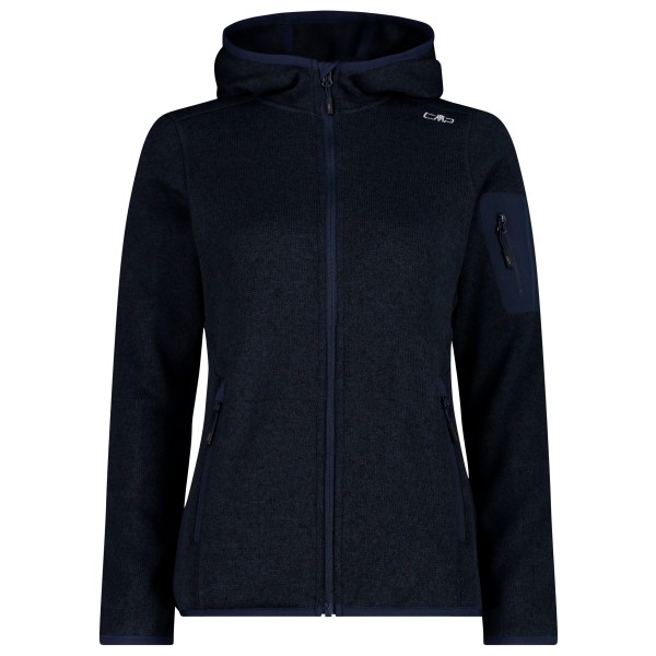 CMP - Women's Jacket Fix Hood Jacquard Knitted 3H19826 - Fleecejacke Gr 36 schwarz von CMP