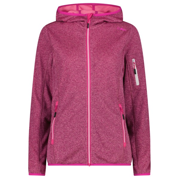 CMP - Women's Jacket Fix Hood Knitted + Mesh - Fleecejacke Gr 38 lila von CMP
