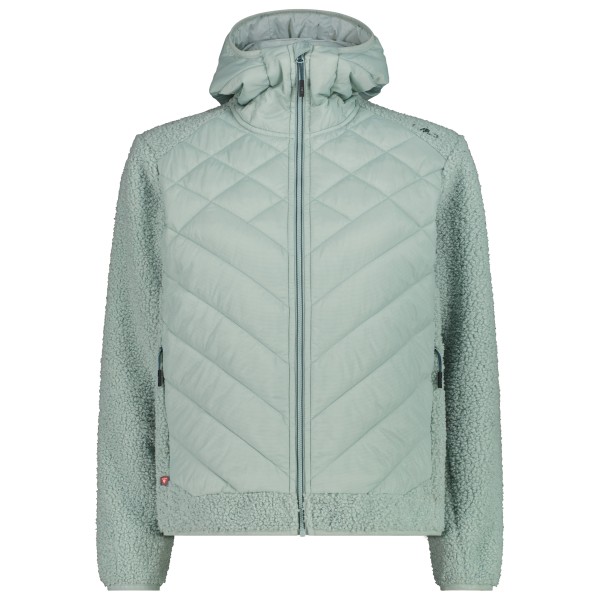 CMP - Women's Jacket Hybrid Fix Hood - Fleecejacke Gr 42 grau/türkis von CMP