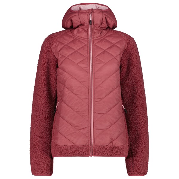 CMP - Women's Jacket Hybrid Fix Hood - Fleecejacke Gr 46 rot von CMP