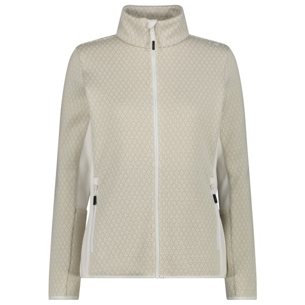 CMP - Women's Jacket Jacquard Knitted 35H1596 - Fleecejacke Gr 48 beige/grau von CMP