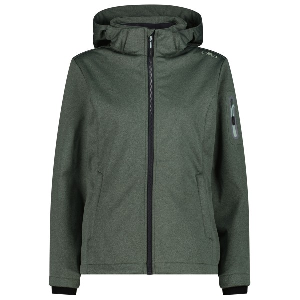 CMP - Women's Jacket Zip Hood Melange Softshell - Softshelljacke Gr 36 oliv von CMP