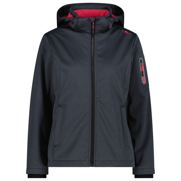 CMP - Women's Jacket Zip Hood Melange Softshell - Softshelljacke Gr 48 blau von CMP
