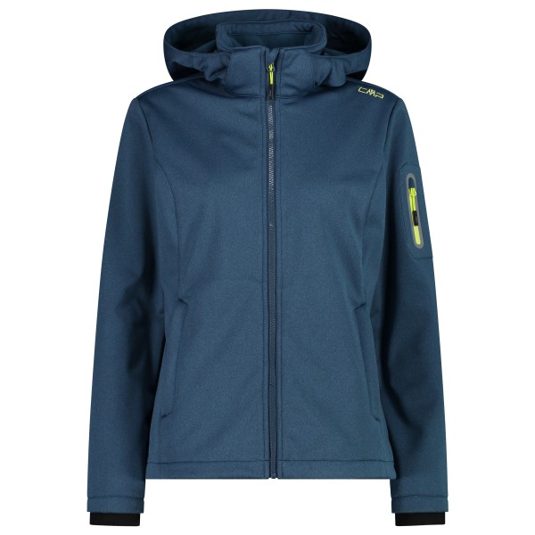 CMP - Women's Jacket Zip Hood Melange Softshell - Softshelljacke Gr 48 blau von CMP