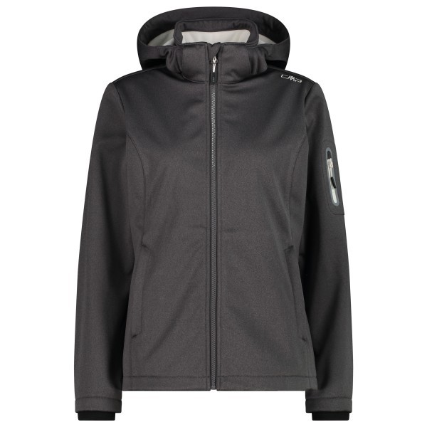 CMP - Women's Jacket Zip Hood Melange Softshell - Softshelljacke Gr 48 grau von CMP