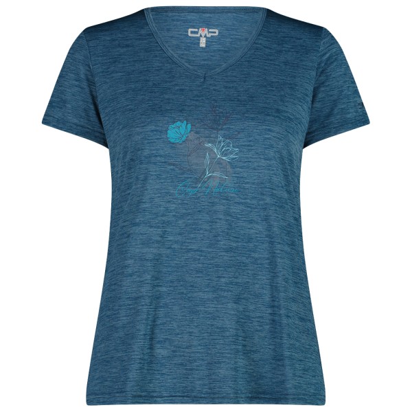 CMP - Women's Light Melange T-Shirt - Funktionsshirt Gr 38 blau von CMP
