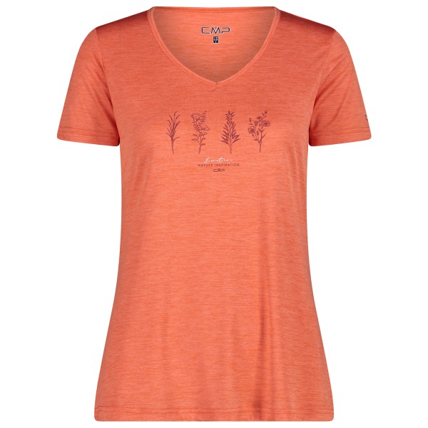 CMP - Women's Light Melange T-Shirt - Funktionsshirt Gr 38 rot von CMP