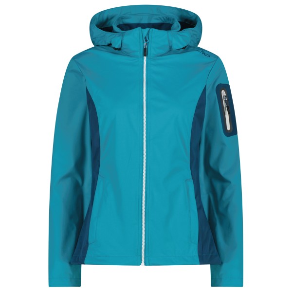 CMP - Women's Light Softshell Jacket Zip Hood - Softshelljacke Gr 36 türkis von CMP