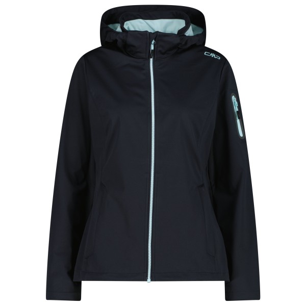 CMP - Women's Light Softshell Jacket Zip Hood - Softshelljacke Gr 38 schwarz von CMP