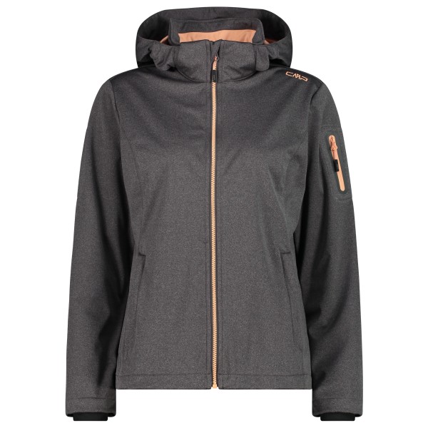 CMP - Women's Light Softshell Jacket Zip Hood - Softshelljacke Gr 42 grau von CMP