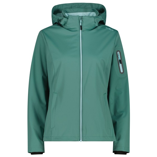 CMP - Women's Light Softshell Jacket Zip Hood - Softshelljacke Gr 44 türkis von CMP