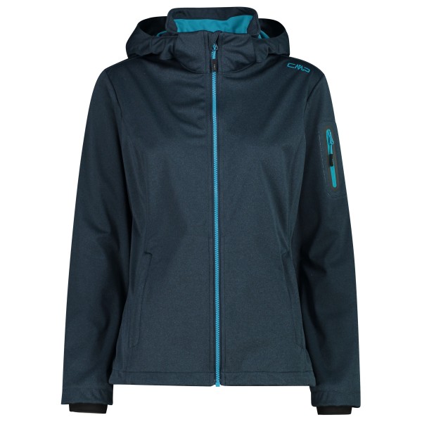 CMP - Women's Light Softshell Jacket Zip Hood - Softshelljacke Gr 48 blau von CMP