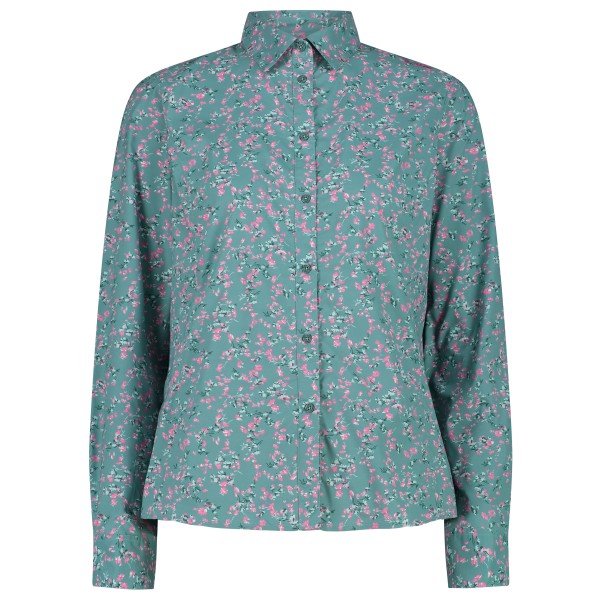 CMP - Women's Longsleeve Shirt with Pattern - Bluse Gr 42 türkis von CMP