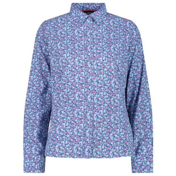 CMP - Women's Longsleeve Shirt with Pattern - Bluse Gr 44 lila/blau von CMP